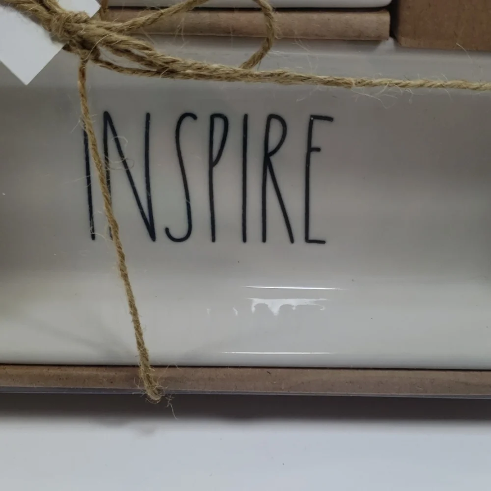 Rae Dunn World's Best Teacher Desk Plaque &  Tray